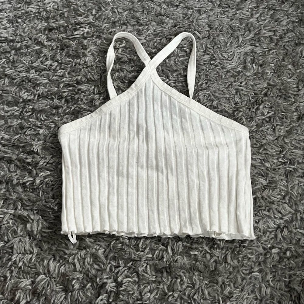 Zara white halter top size medium
